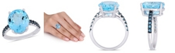 Macy's Blue Topaz (10-1/2 ct.t.w.) Ring in Sterling Silver
